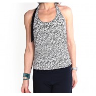 Lisadore Dance Couture - Reversible Halter Top Dalmatier Y Negra
