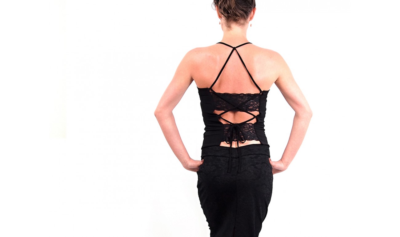 Lisadore Dance Couture - Black Lace Top