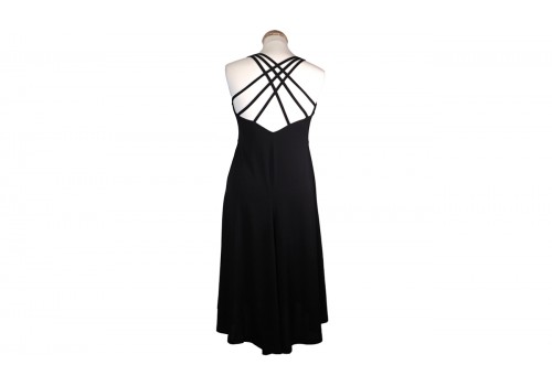 Lisadore Dance Couture - Black Crossed Back Straps Dress