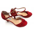 Lisadore - Farfalla Pelle Scamosciata Rossa - Abasso Lisadore - Farfalla Pelle Scamosciata Rossa - Abasso