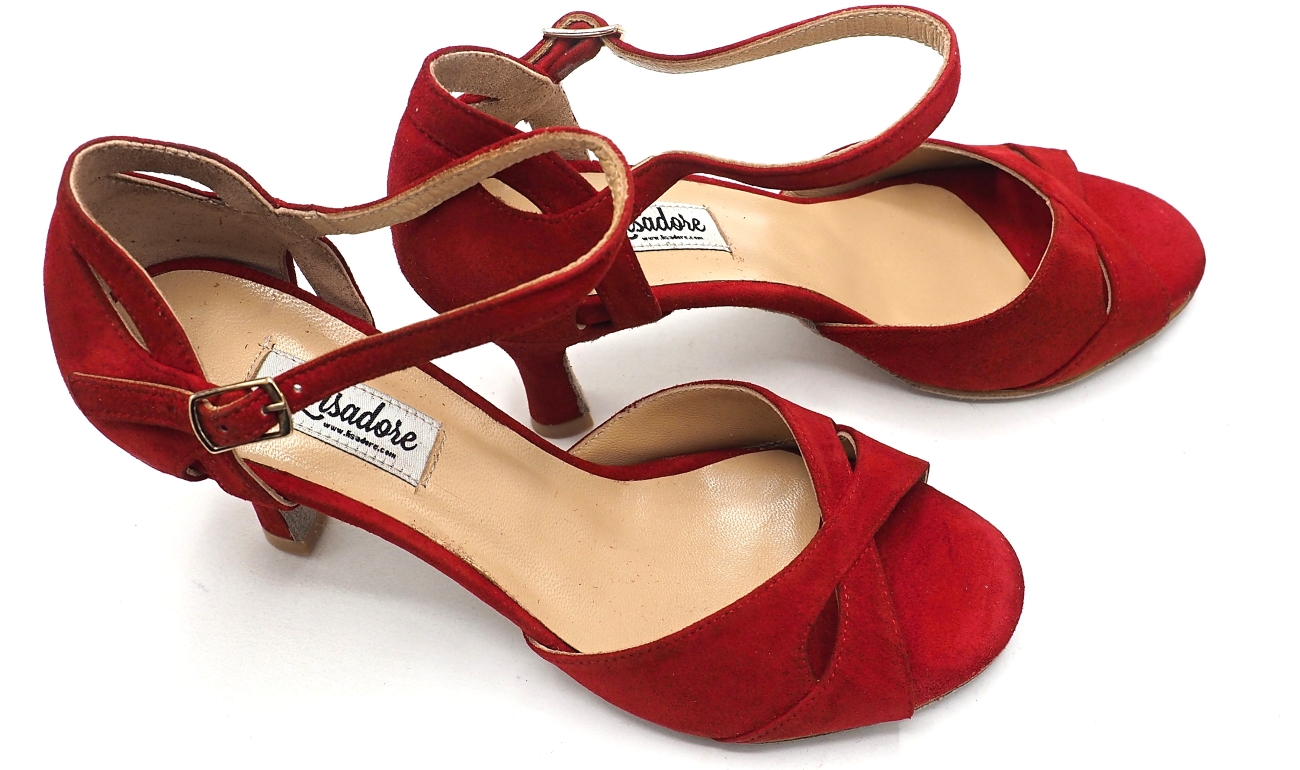 Lisadore - Farfalla Pelle Scamosciata Rossa - Abasso Lisadore - Farfalla Pelle Scamosciata Rossa - Abasso