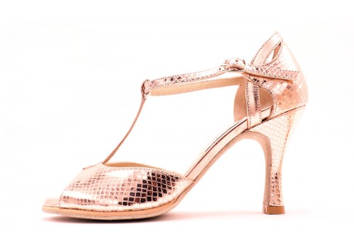 Custom Order - Lisadore - Reptil Rosa de Cobre T Strap