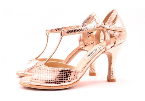 Custom Order - Lisadore - Reptil Rosa de Cobre T Strap