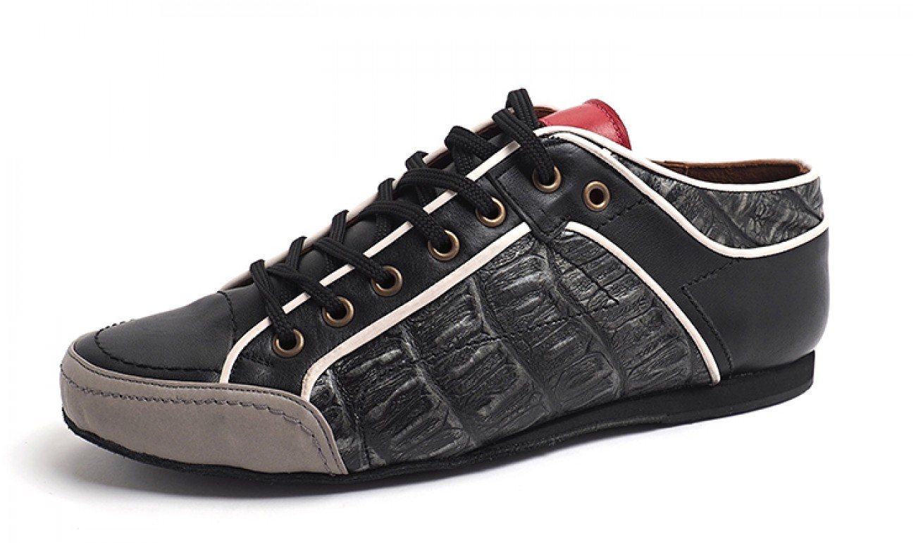 Lisadore Men Shoes - Croco Negro Blanco Pitt