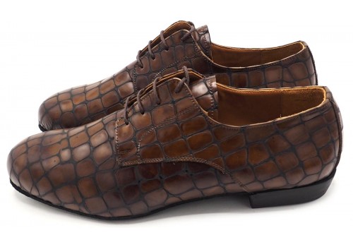 Lisadore Men Shoes - Alligatore Marrone - Cromo