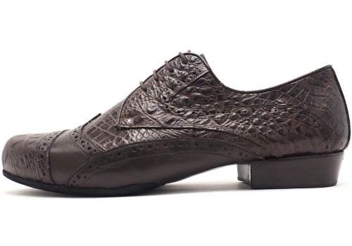 Lisadore Men Shoes - Croco Marron Marron - Flex