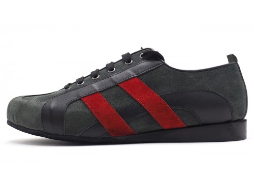 Lisadore Men Shoes - Sneaker Gris Rojo Negro 
