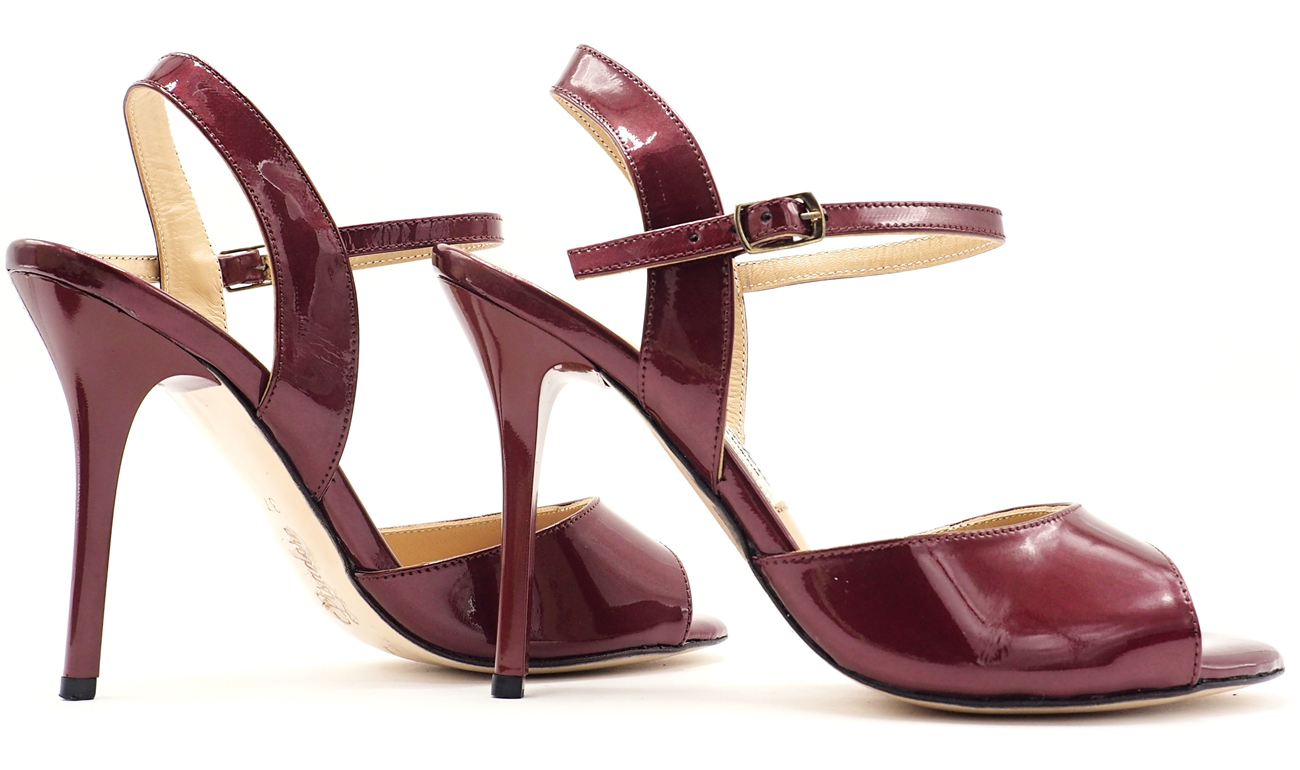 SALE - Lisadore - Charol Bordo Metallica - High 9 cm