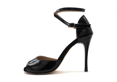 Lisadore - Black Patent Double Round - High Lisadore - Black Patent Double Round - High