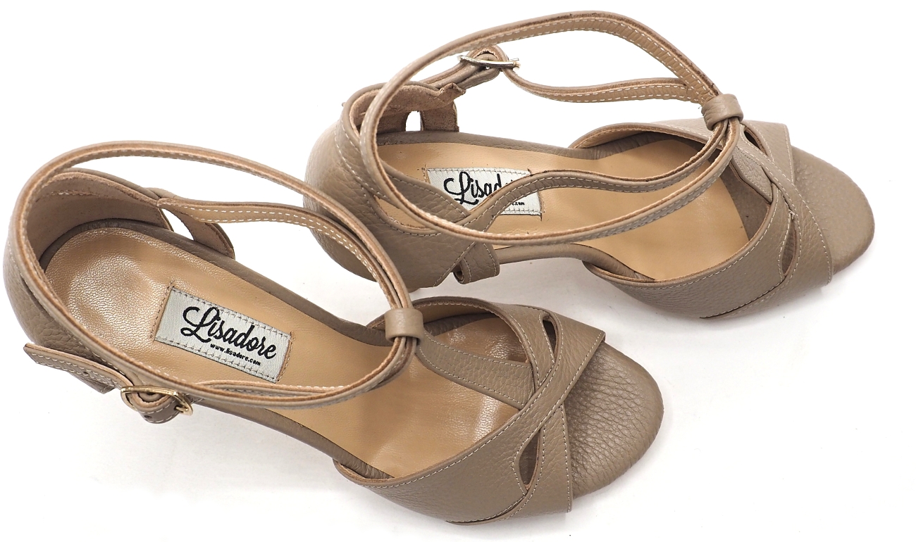 Lisadore - Taupe Butterfly - Tstrap Double Lisadore - Taupe Butterfly - Tstrap Double