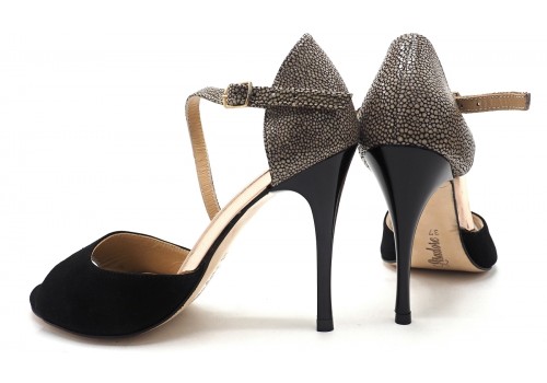 Lisadore - Mantera Beige Nera y Platina - High Lisadore - Mantera Beige Nera y Platina - High