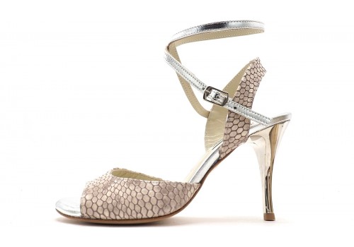 Custom Made Order - Lisadore - Reptil Pearl Beige y Plata Custom Made Order - Lisadore - Reptil Pearl Beige y Plata