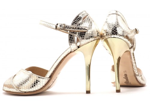 Lisadore - Platina Reptil Butterfly - High - Single Strap Lisadore - Platina Reptil Butterfly - High - Single Strap