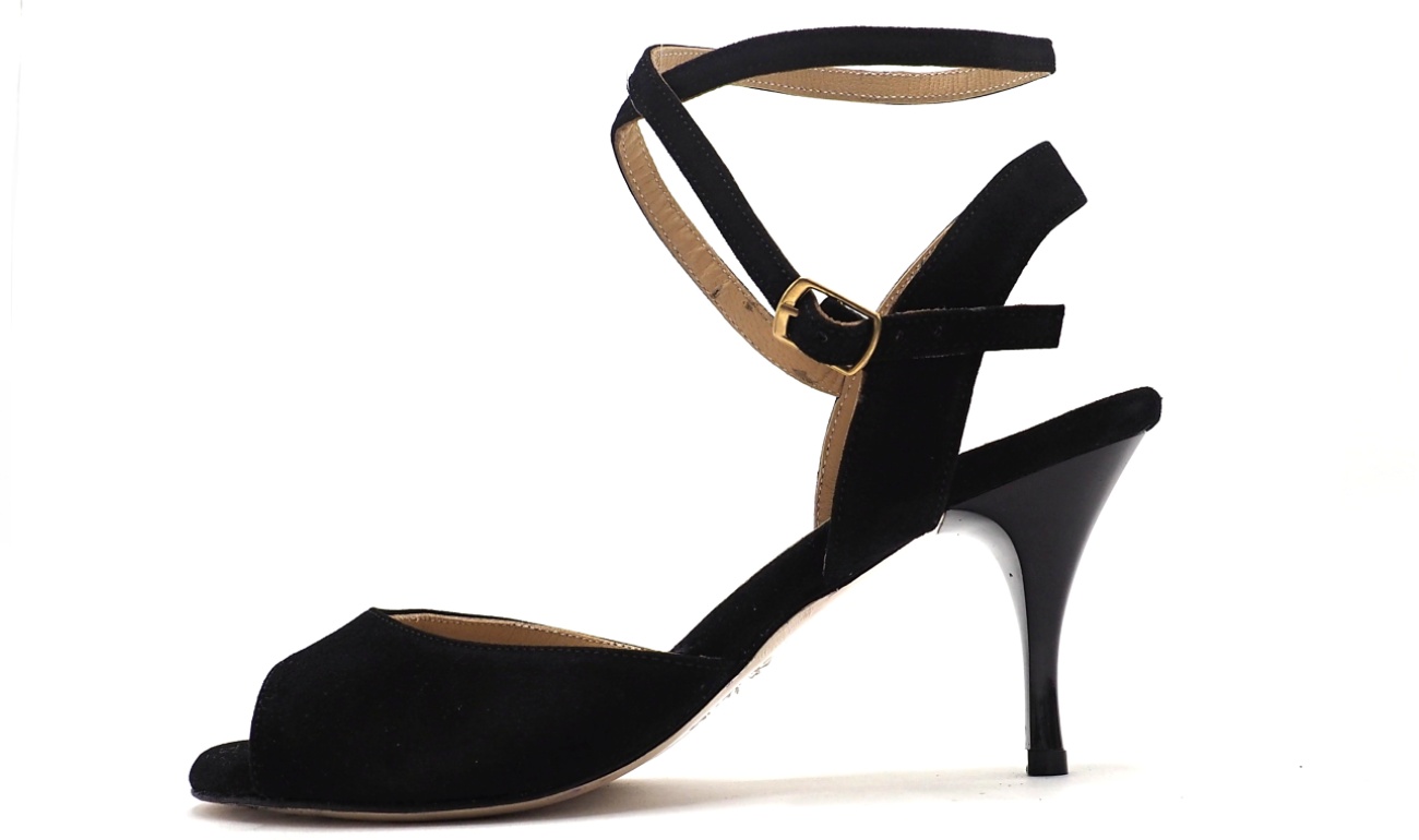 Lisadore - Black Suede Open Doble - Abasso