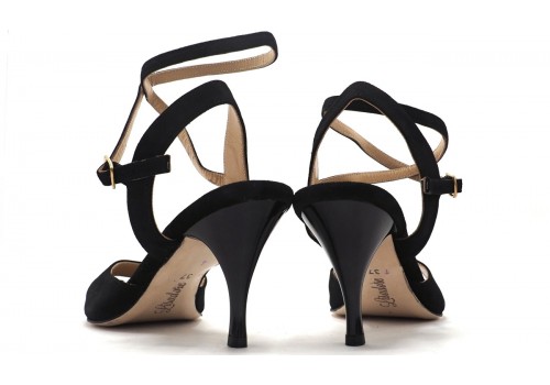 Lisadore - Black Suede Open Doble - Abasso