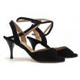 Lisadore - Black Suede Open Doble - Abasso