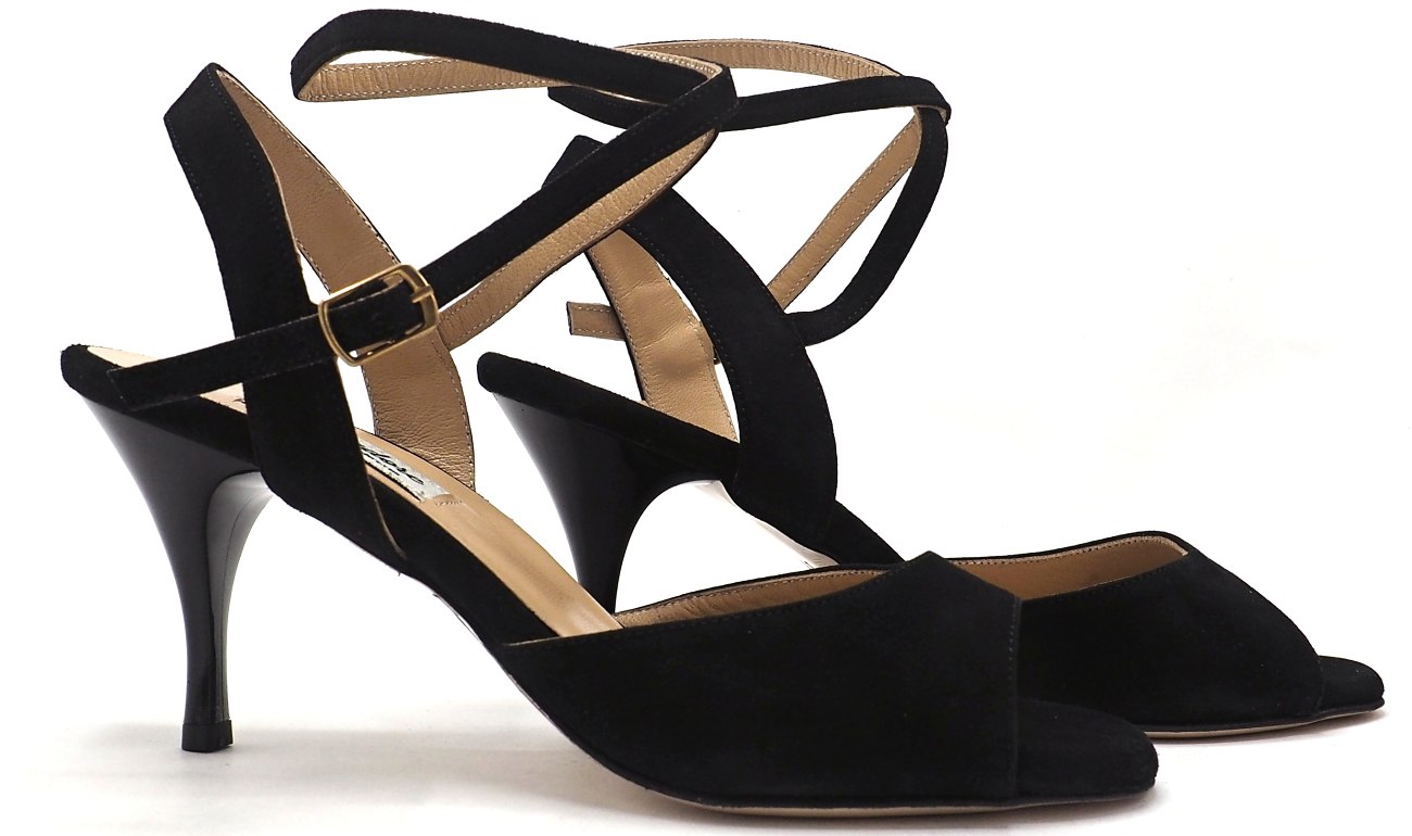 Lisadore - Black Suede Open Doble - Abasso
