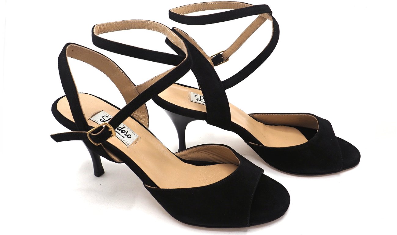 Lisadore - Black Suede Open Doble - Abasso