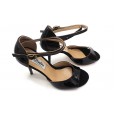 Lisadore - Black Patent Double Round - High
