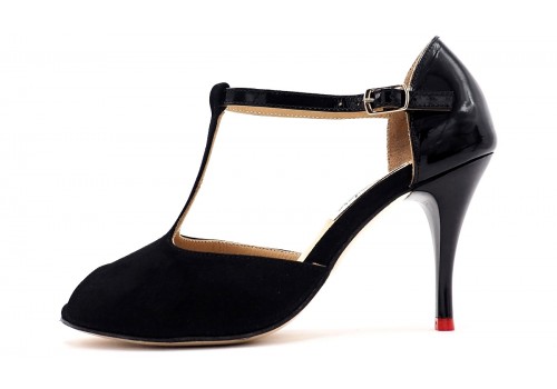 Lisadore - Gamuza Negra & Charol Nera - Mignolo - Medium