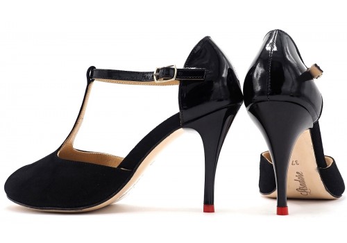 Lisadore - Gamuza Negra & Charol Nera - Mignolo - Medium