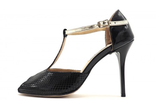 SALE - Lisadore - Reptil Negra & Dorado - Mignolo - High