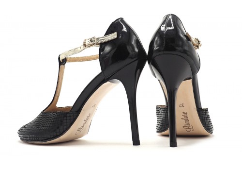 SALE - Lisadore - Reptil Negra & Dorado - Mignolo - High