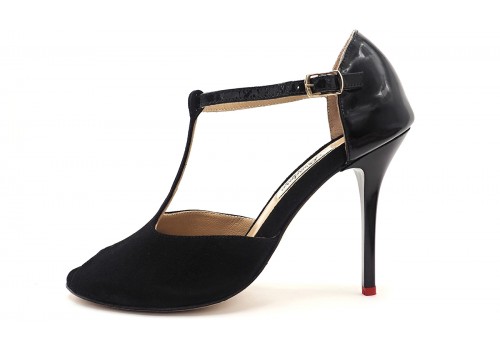 SALE - Lisadore - Gamuza Charol Negra - Mignolo - High