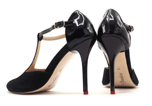 SALE - Lisadore - Gamuza Charol Negra - Mignolo - High