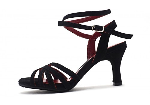 Lisadore - Black Straps Suede - Abasso - 6.5cm