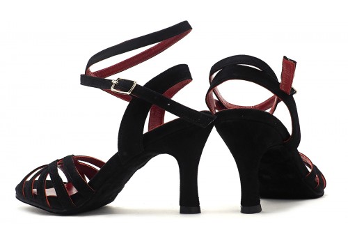 Lisadore - Black Straps Suede - Abasso - 6.5cm