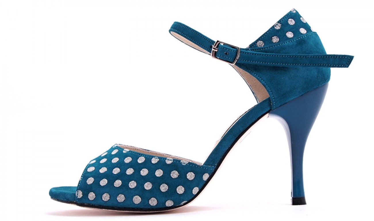 SALES - Turquoise Silver Grey Dots