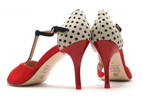 Comme il Faut - Lunares Royo & Nero Tstrap Comme il Faut - Lunares Royo & Nero Tstrap