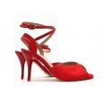 Comme il Faut - Gamuza Rojo Passion - Peep Toe Comme il Faut - Gamuza Rojo Passion - Peep Toe