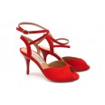 Comme il Faut - Gamuza Rojo Passion - Peep Toe Comme il Faut - Gamuza Rojo Passion - Peep Toe
