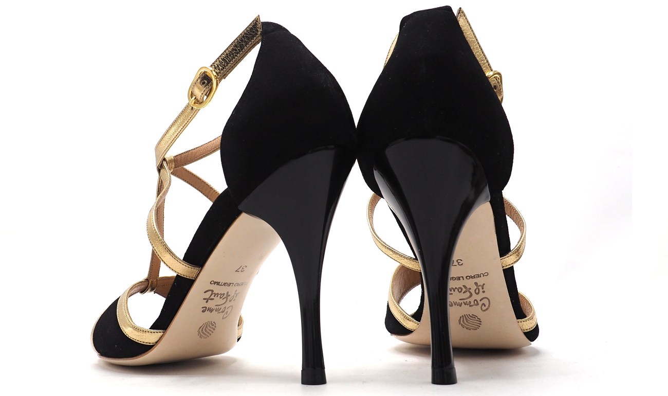 Comme il Faut - Gamuza Negra Dorado Dorado