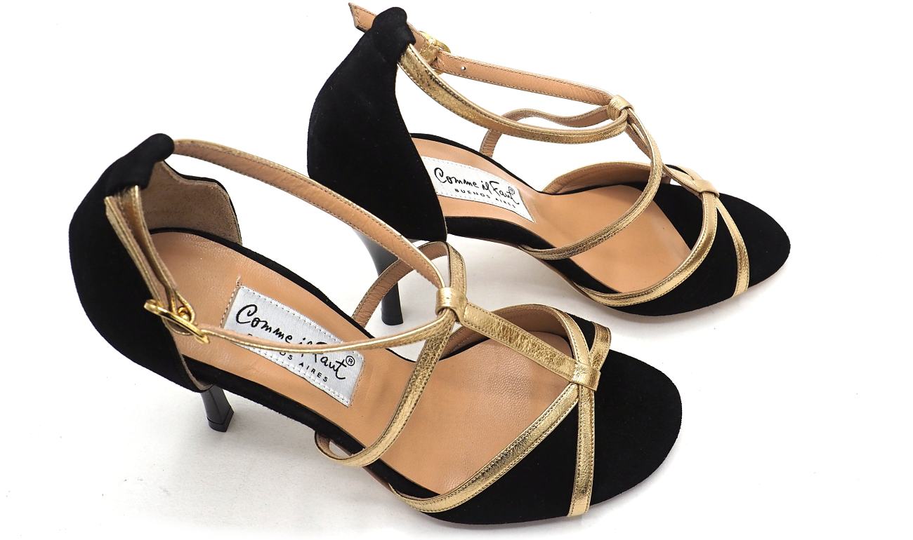 Comme il Faut - Gamuza Negra Dorado Dorado