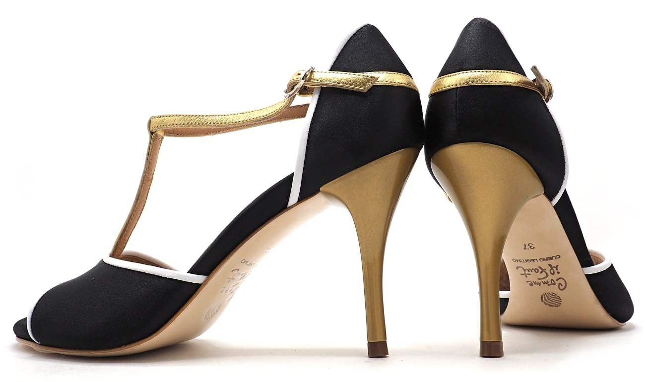 Comme il Faut - Negra Blanco Dorado - Tstrap
