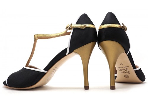 Comme il Faut - Negra Blanco Dorado - Tstrap