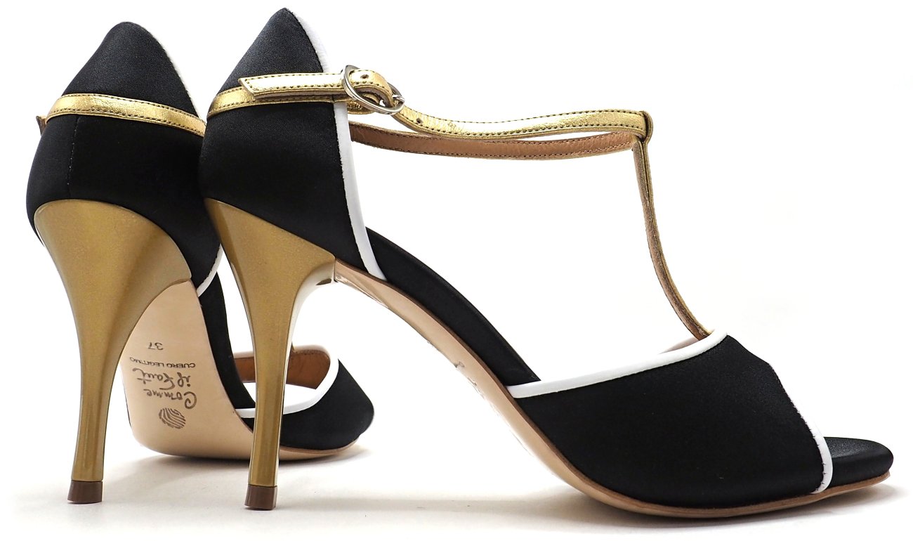 Comme il Faut - Negra Blanco Dorado - Tstrap