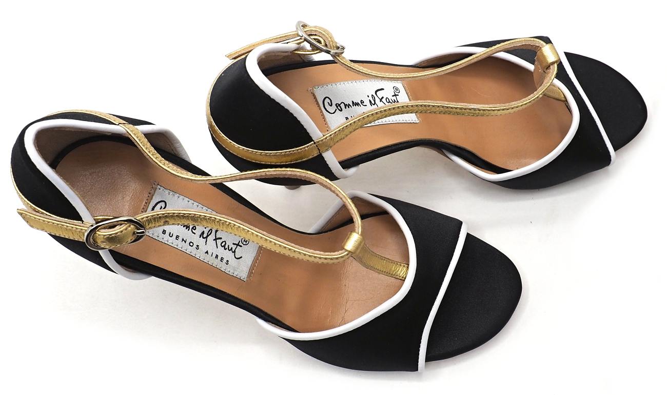 Comme il Faut - Negra Blanco Dorado - Tstrap