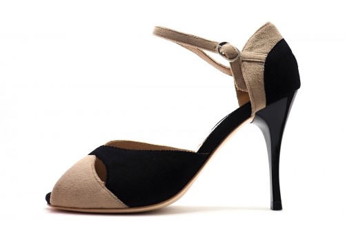 SALE - Comme il Faut - Nera Beige Velvet Butterfly